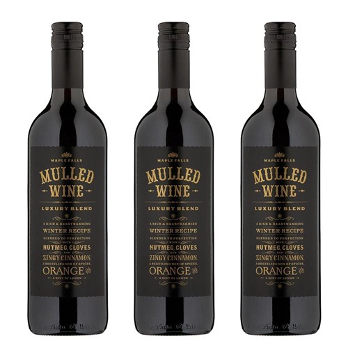 Maple Falls Mulled Wine 75cl Treble Wine Set
